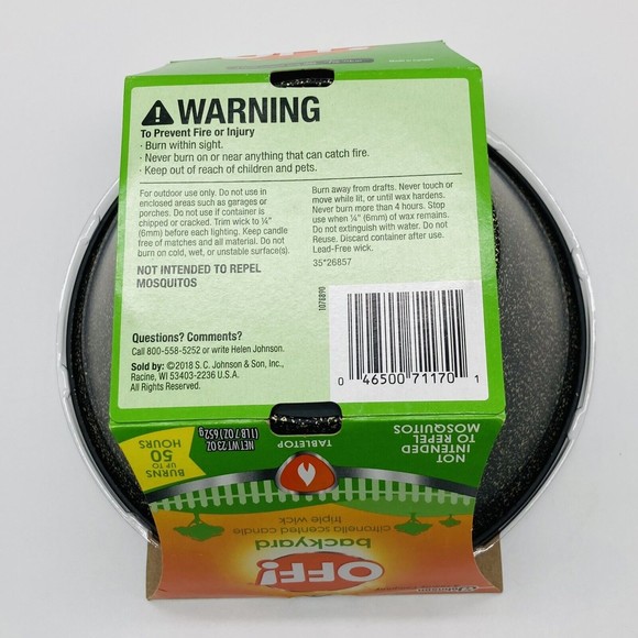 OFF! Backyard Citronella Scented Candle Triple Wick. 23 Oz Burns Up To 50 Hours - Picture 5 of 6